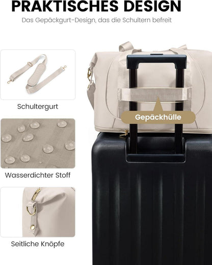 Ryanair Handgepäck Tasche 40x20x25 erweiterbar faltbar für Damen