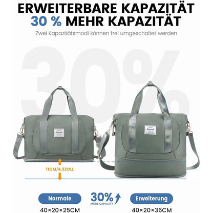 Ryanair Handgepäck 40x20x25 Erweiterbare Reisetasche Grün