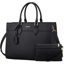 Laptoptasche Damen 17,3 Zoll, Groß, Wasserdicht, mit Handgelenktasche in Lederoptik