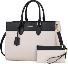 Schwarze Laptoptasche Damen 15,6 Zoll Wasserdicht PU Leder