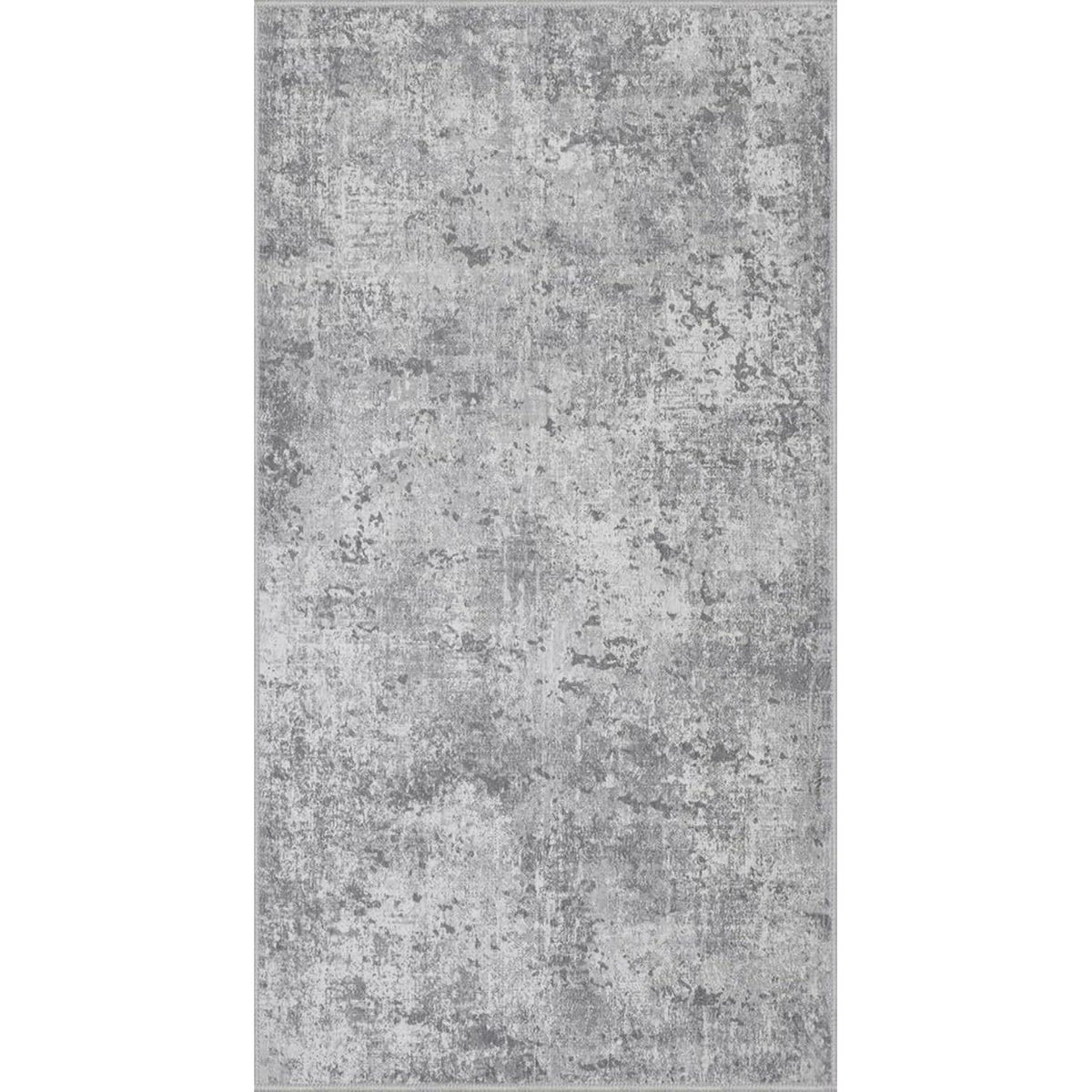 Moderner Läufer Teppich Grau 80x150 cm – Waschbar & Rutschfest