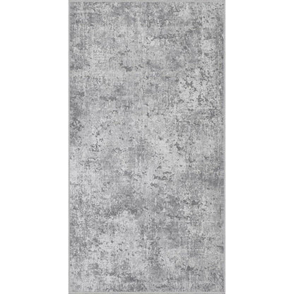 Moderner Läufer Teppich Grau 80x150 cm – Waschbar & Rutschfest