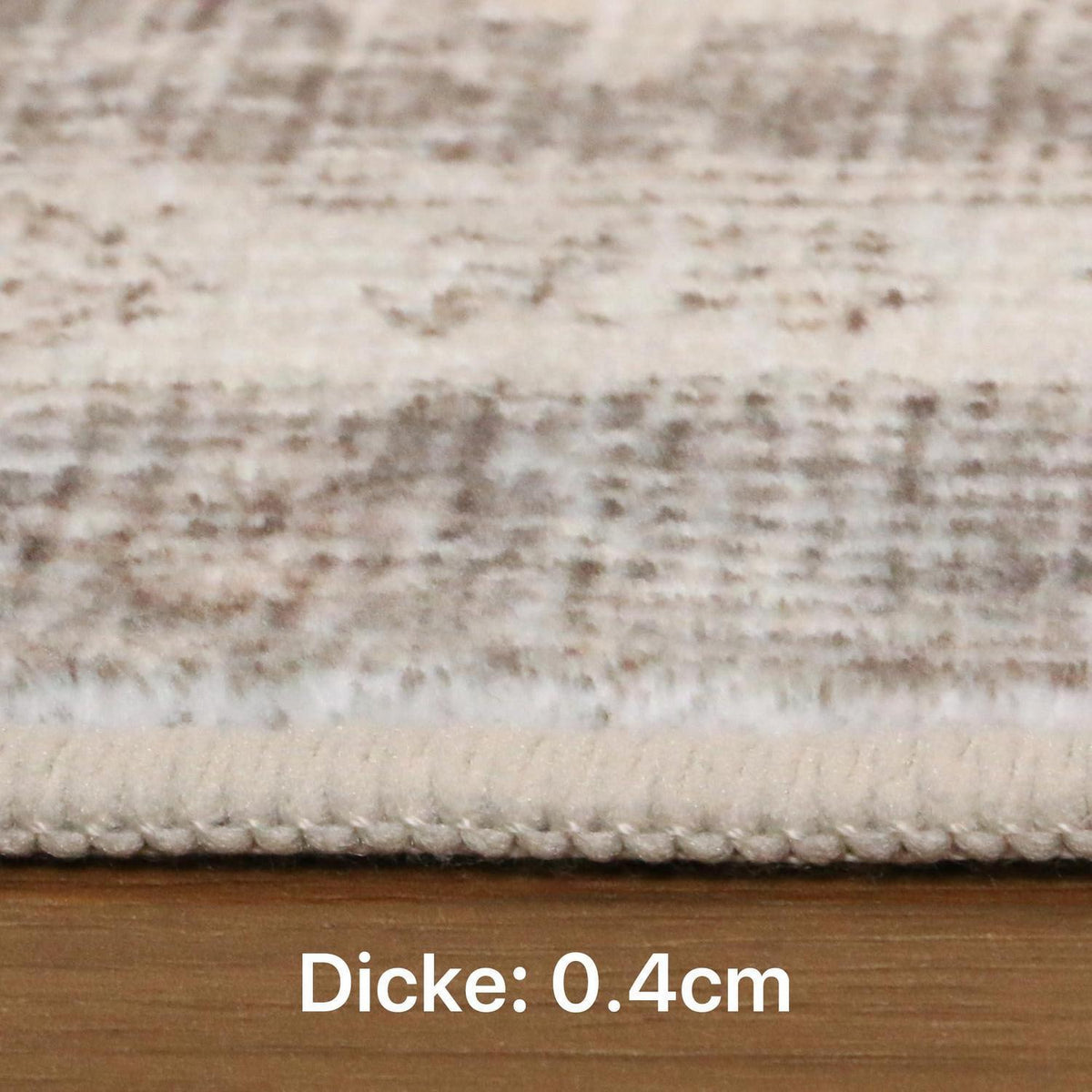 Vintage Teppich Wohnzimmer 160x230 cm – Mandel Beige Braun