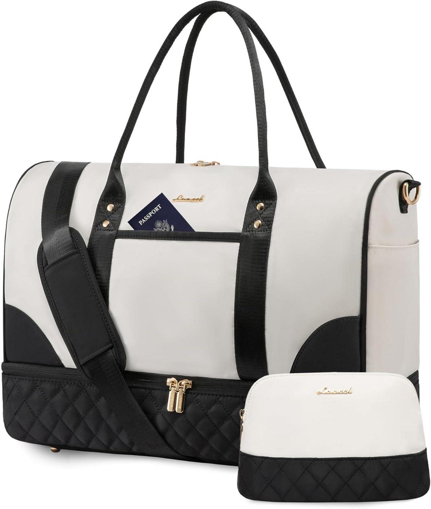 Reisetasche Damen Weekender Bag mit Schuhfach Nassfach 2-teiliges Set