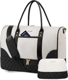 Reisetasche Damen Weekender Bag mit Schuhfach Nassfach 2-teiliges Set
