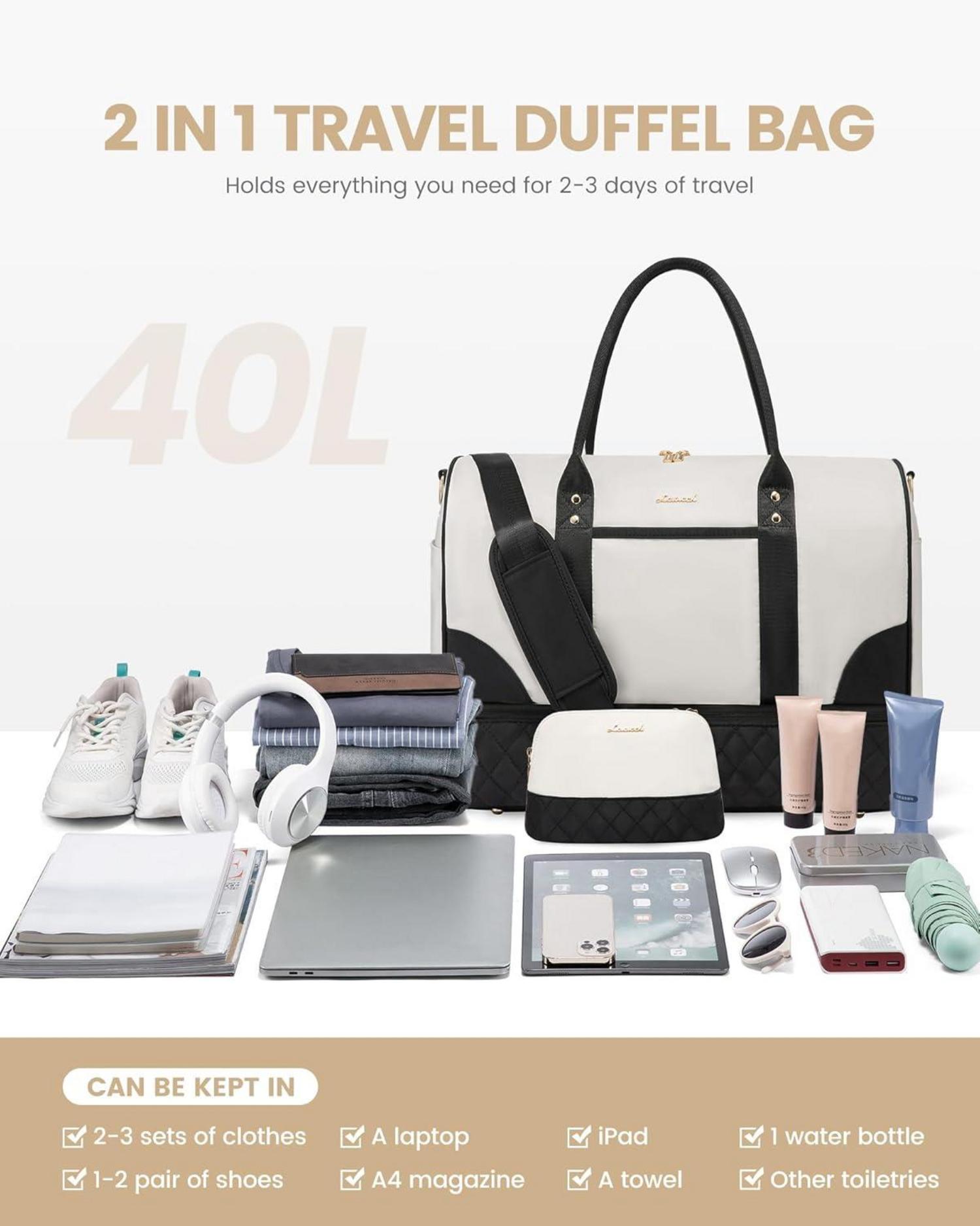 Damen Reisetasche Weekender Bag mit Schuhfach