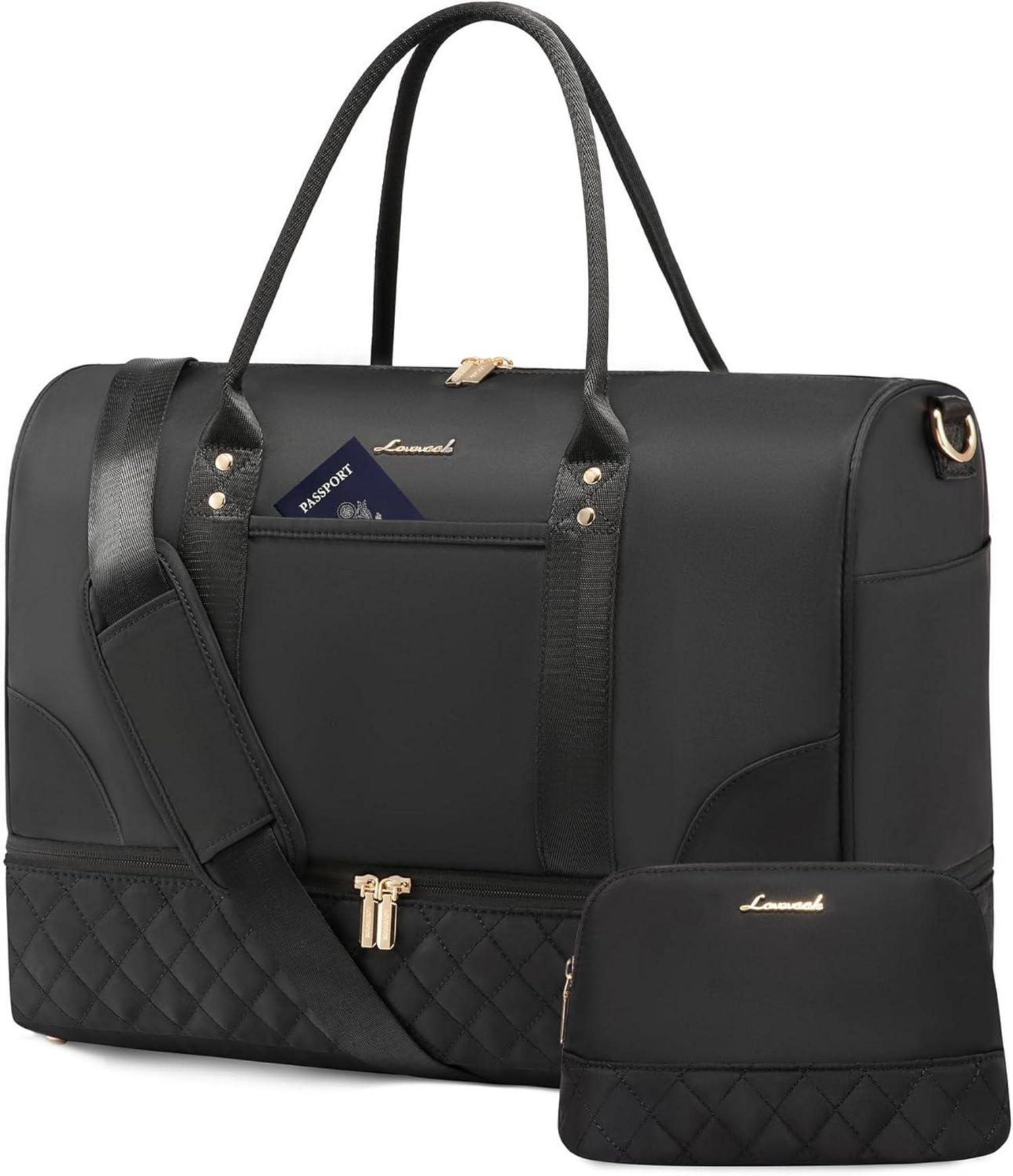 Damen Weekender Tasche mit Schuh- und Nassfach, 2-teiliges