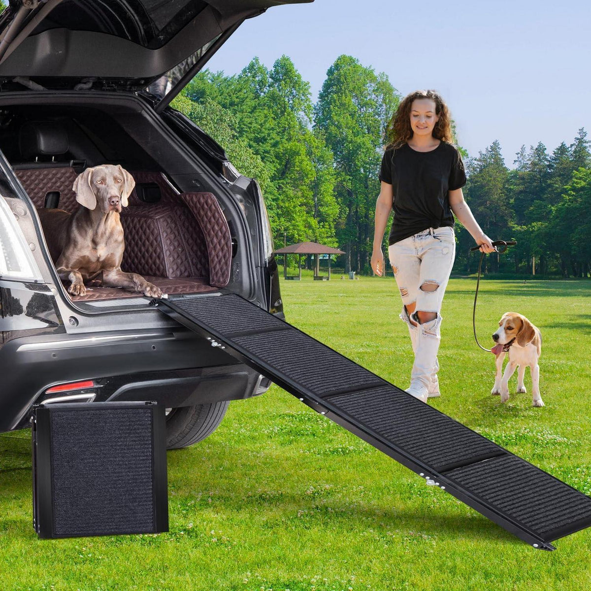 Hundetreppe Auto 180cm – Faltbar & Rutschfest für Große Hunde