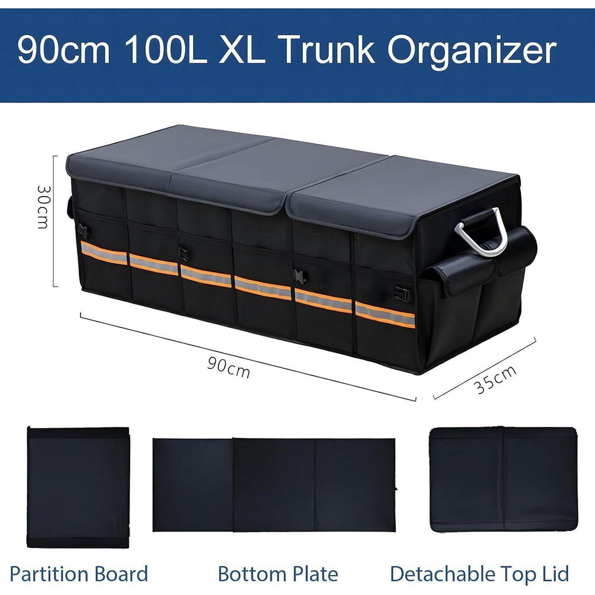 XXL Kofferraum Organizer Faltbar – Auto Aufbewahrungsbox mit Griffen