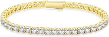 Gold Tennisarmband mit Zirkonia Steinen, 5A-Qualität, Geschenk für