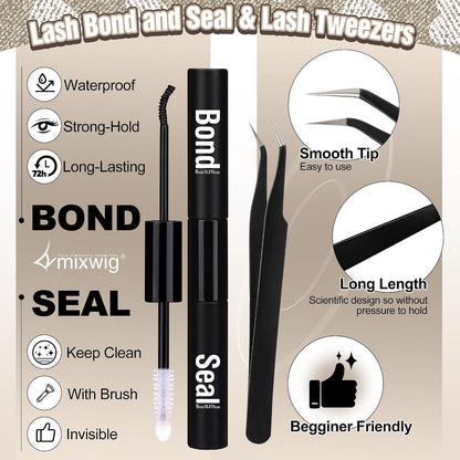 Fox Eye Wimpern-Cluster Set mit Bond & Seal Applicator