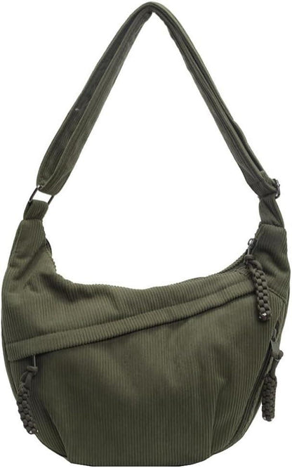 Halbmond Umhängetasche Nylon Groß Crossbody Shoulder Bag