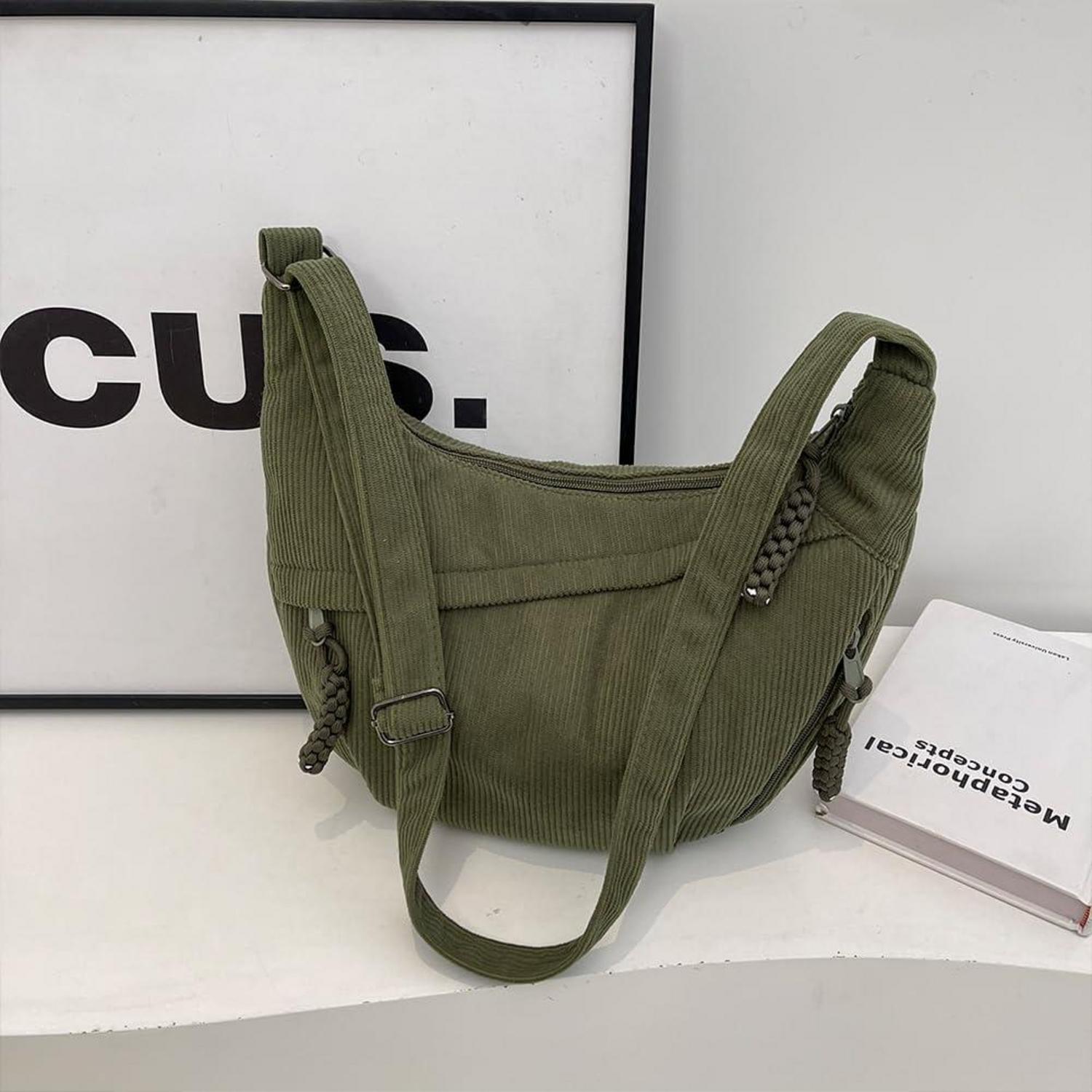 Halbmond Umhängetasche Nylon Groß Crossbody Shoulder Bag