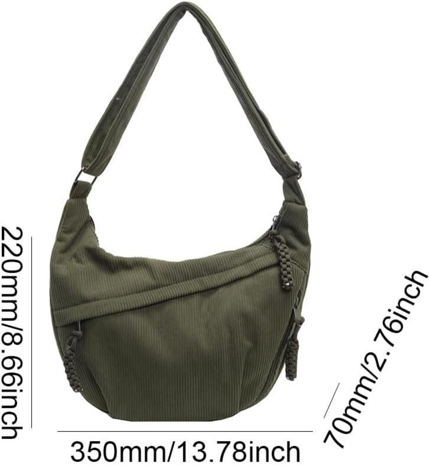 Halbmond Umhängetasche Nylon Groß Crossbody Bag Damen Moon Bag