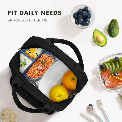 Isolierte Lunchtasche für Damen & Herren – Schwarz