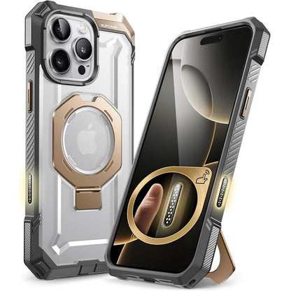 iPhone 16 Pro Max Hülle mit Ständer & MagSafe – Gold