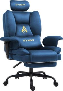 Ergonomischer Gaming Stuhl mit Fußstütze und 130 kg Tragkraft