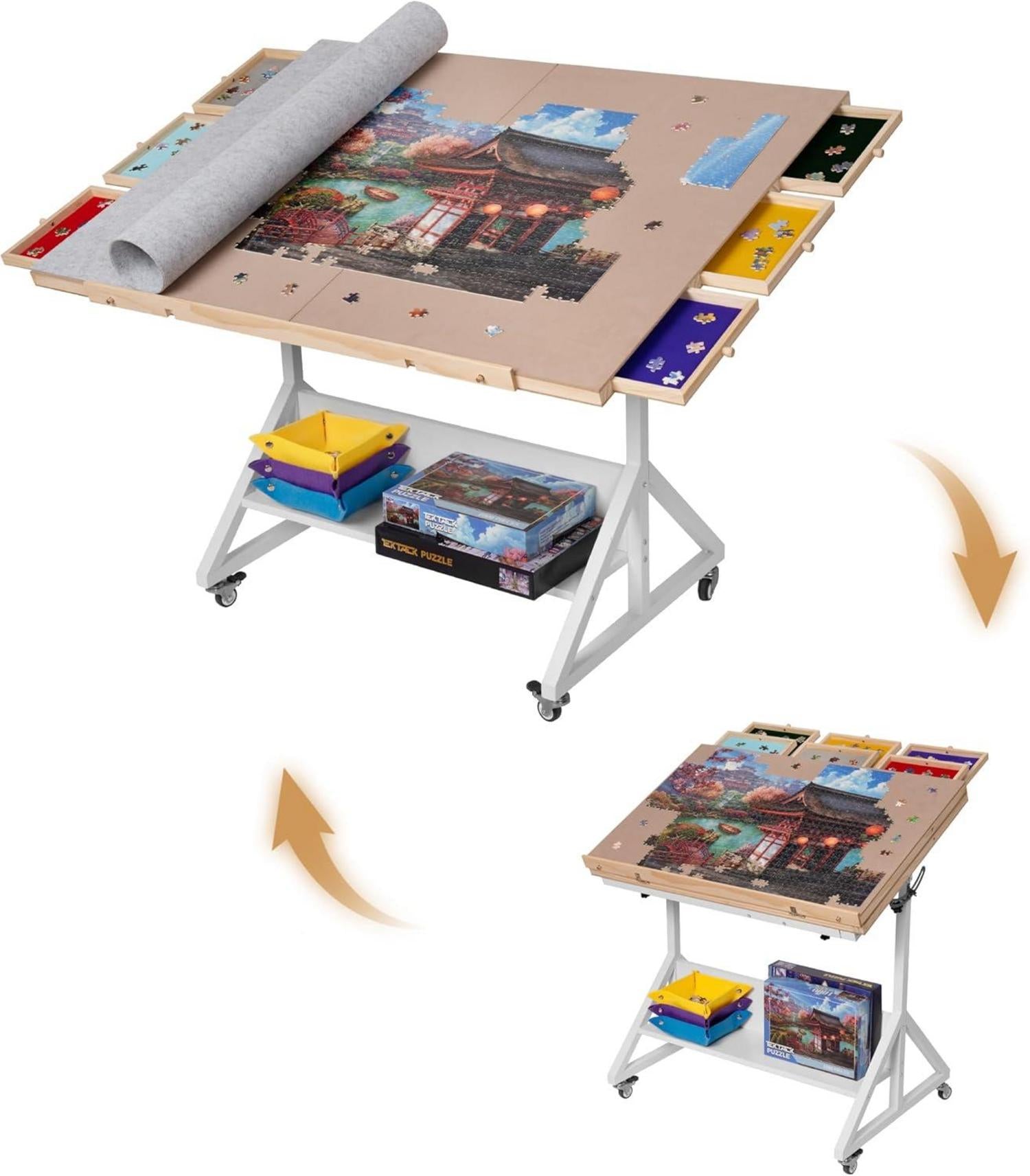 Klappbarer Multifunktionaler Puzzletisch mit Sortierschalen