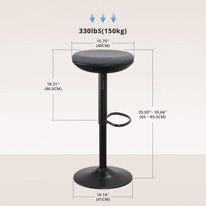 Ergonomischer Stehhocker höhenverstellbar 360° drehbar Grau
