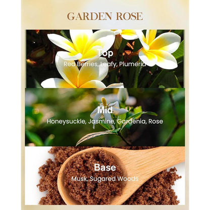 Duftkerze Gartenrose | Sojawachs, 75h Brenndauer, Blumiger Duft