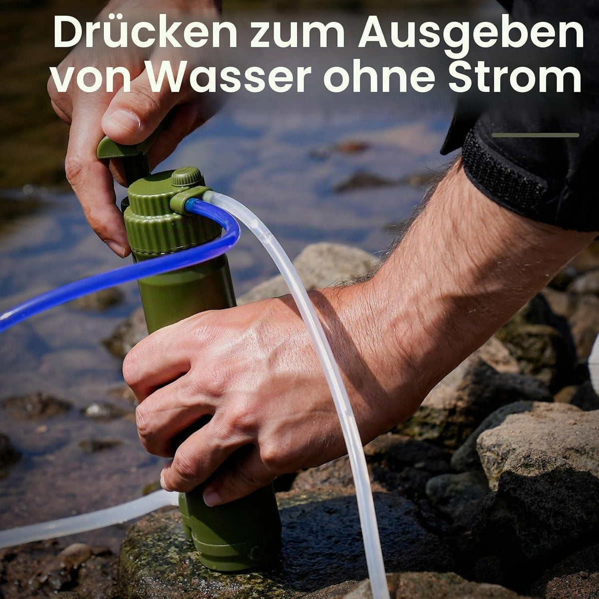 Wasserfilter Outdoor Survival – 8000L Kapazität, Grün