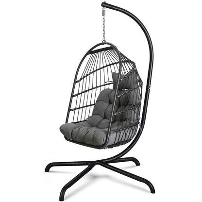 Hängesessel mit Ständer & Kissen – Faltbar, Indoor & Outdoor