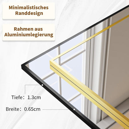 Großer Stand- & Wandspiegel 102x218 cm – Schwarz