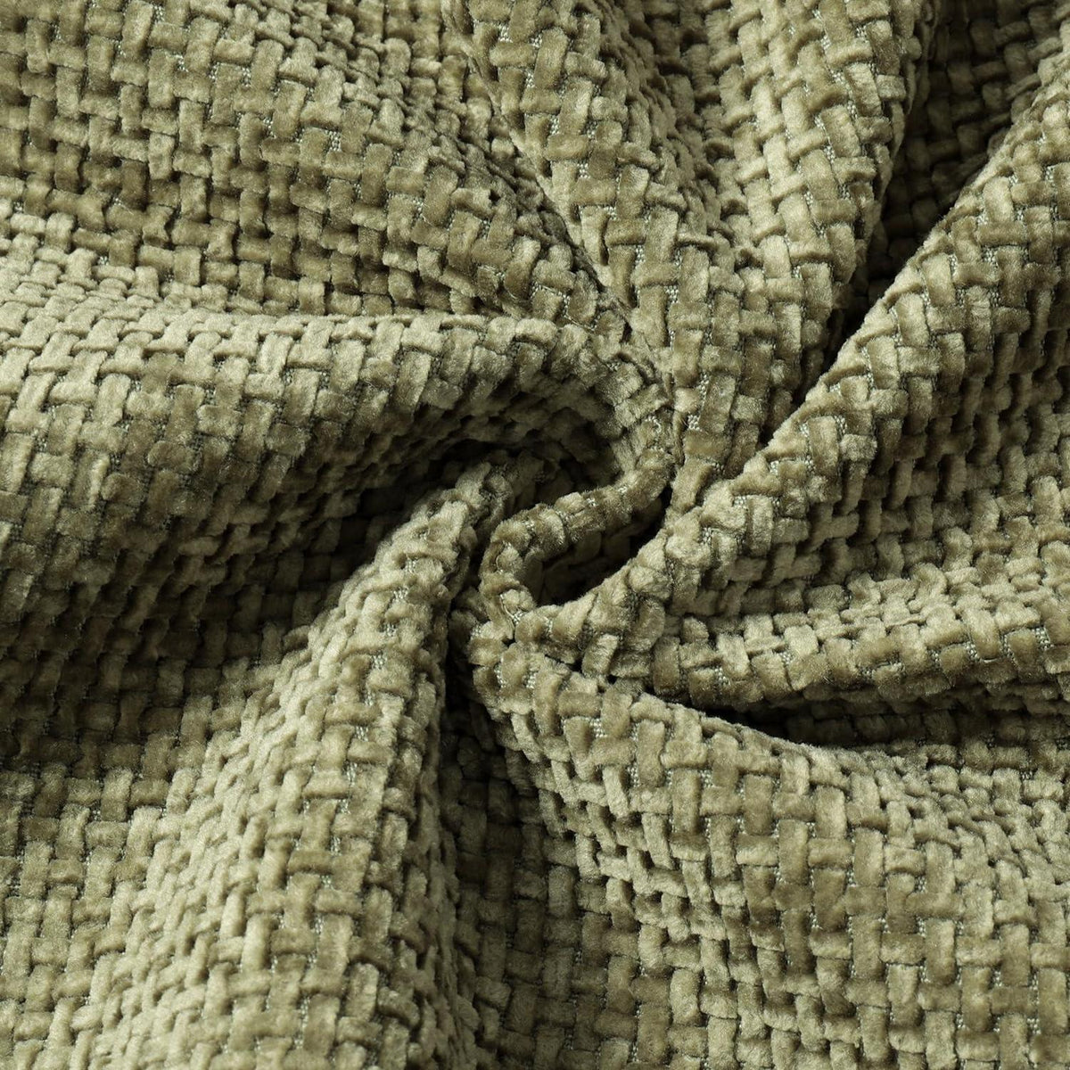 2x Kissenbezug 40x40 Olivgrün - Chenille Sofakissen