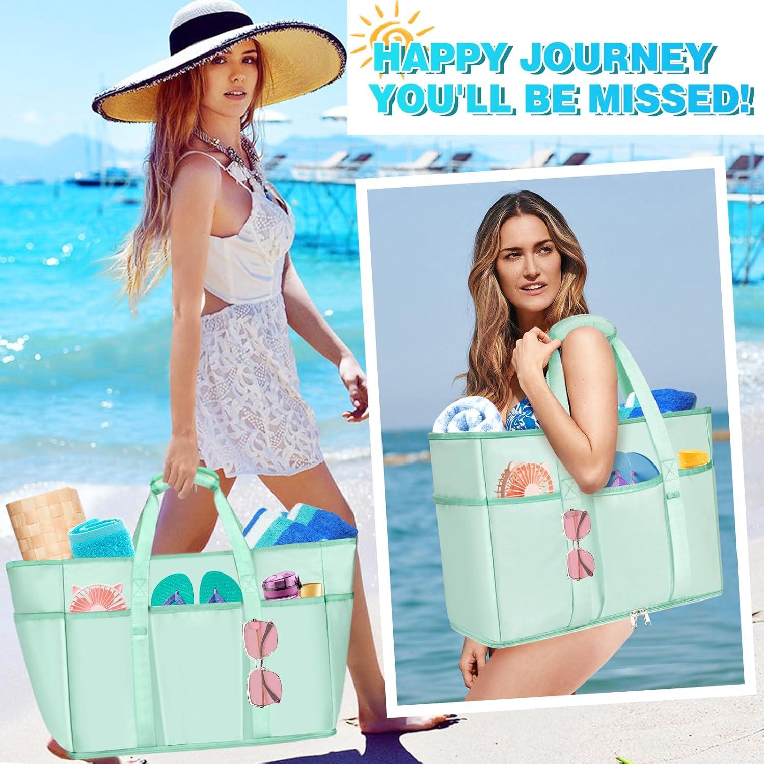 VOBUKE Strandtasche XXL Familie Wasserdicht 45L Badetasche mit Nassem