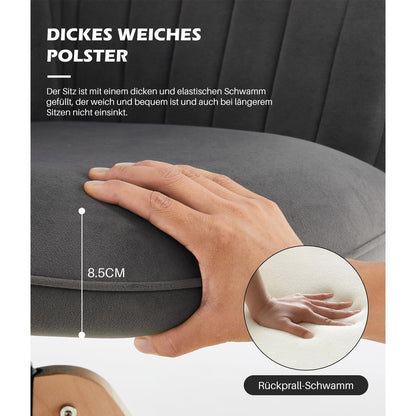 Drehbarer Samt-Sessel Grau – Bequem & Vielseitig für Wohnzimmer