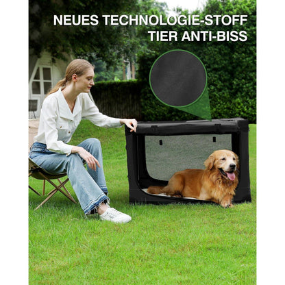 Faltbare Hundebox für mittelgroße Hunde – Reisebox mit Bett