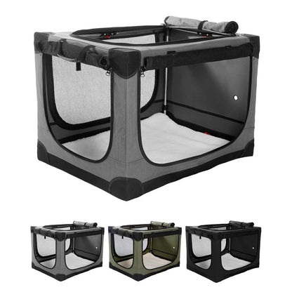 Faltbare Hundebox für mittelgroße Hunde – Grau, 76x54x54cm