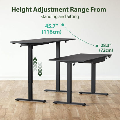 Elektrischer Stehschreibtisch höhenverstellbar mit Schublade 120x60