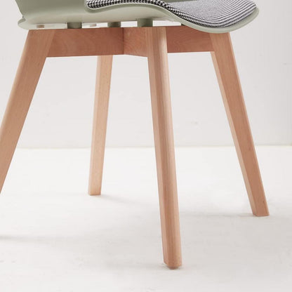 6er-Set Skandinavische Esszimmerstühle mit Armlehnen, Hellgrün