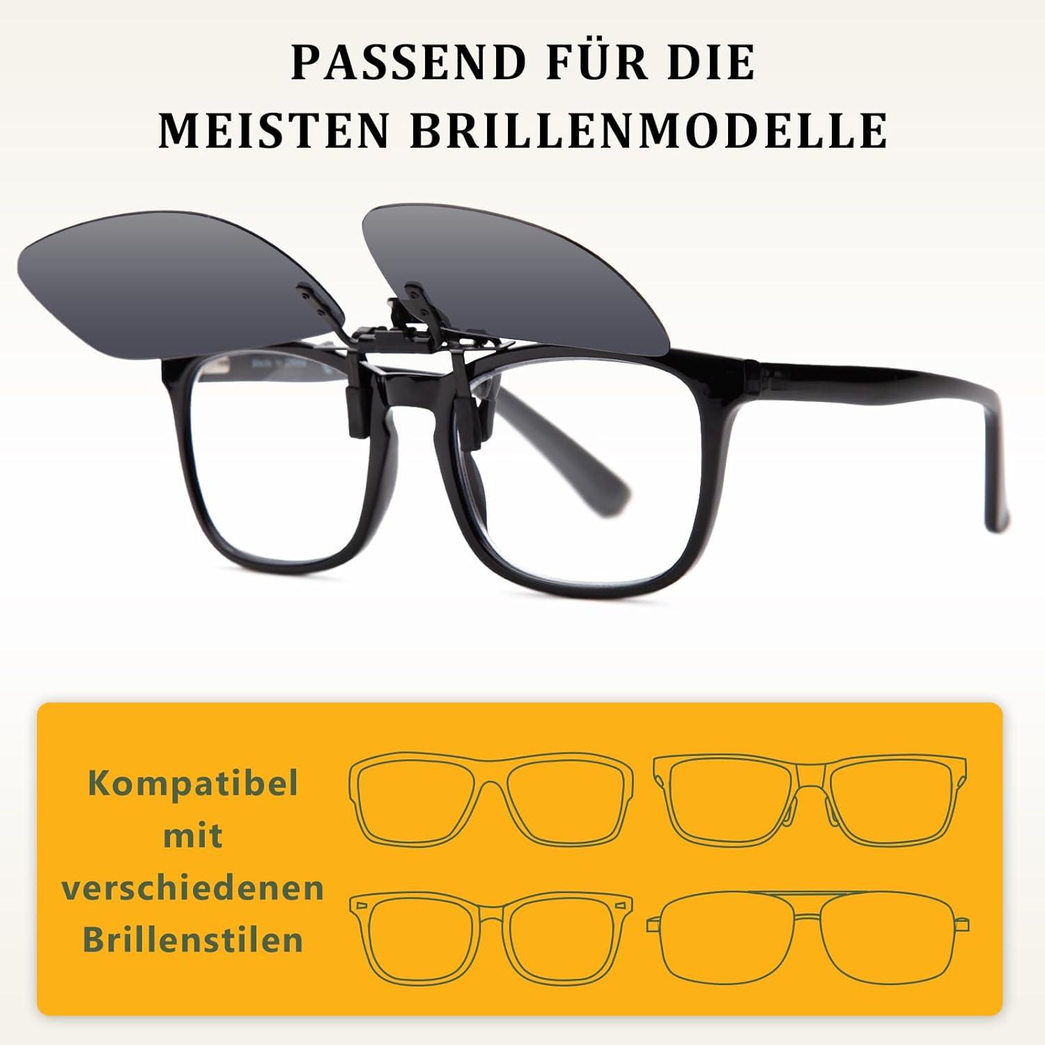Clip-On Polarisierte Sonnenbrille UV400 Schutz Outdoor-Aktivitäten