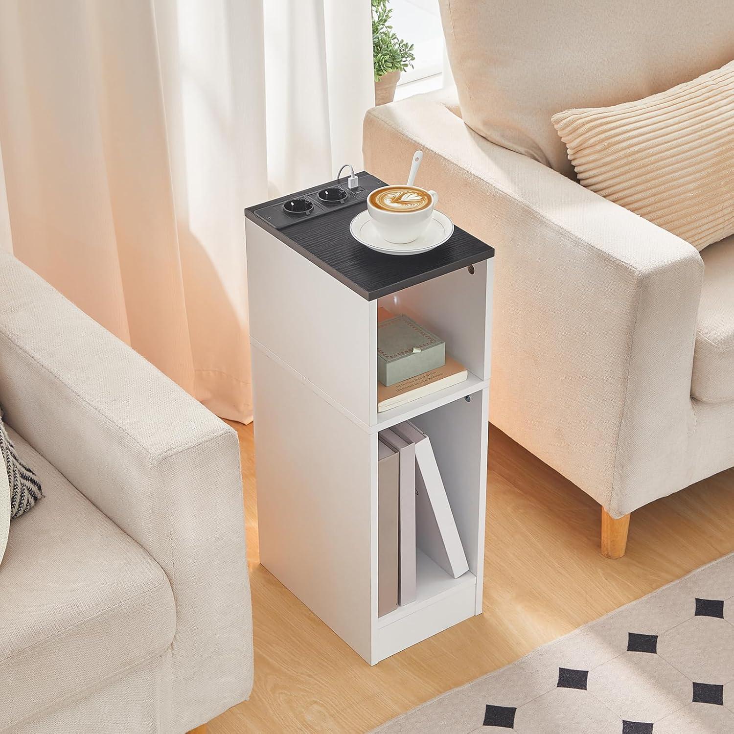 Beistelltisch mit Ladestation und Sensor-LED-Licht