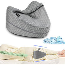 Ergonomisches Kniekissen Memory Foam Seitenschläfer Kissen Grau