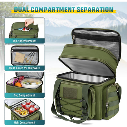 TEUEN Kühltasche 20L Doppeldecker Lunchtasche wasserdicht