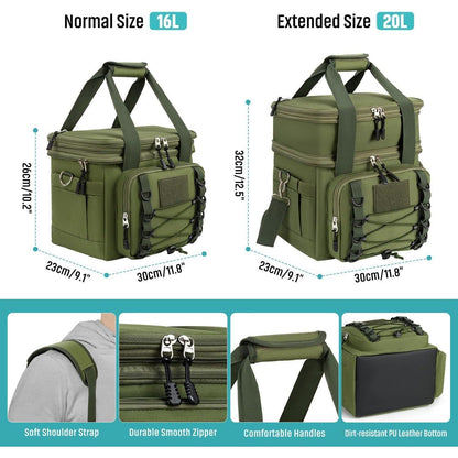 TEUEN Kühltasche 20L Doppeldecker Lunchtasche wasserdicht
