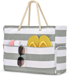 Große Wasserdichte Strandtasche mit Schuhfach für Damen