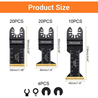 50x Titan Sägeblätter für Multitool, Metall & Holz