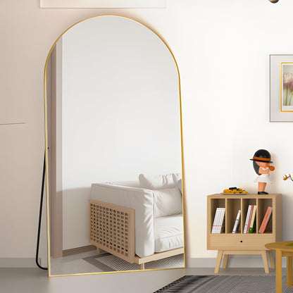 Großer Bogen-Bodenspiegel 198x96cm – Freistehend & Wandmontage
