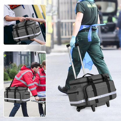 Medizinische Tasche mit Trolley – Erste-Hilfe-Tasche für Pflegekräfte
