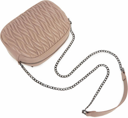 Umhängetasche Damen Crossbody Bag Handtasche mittelgroß Goldene