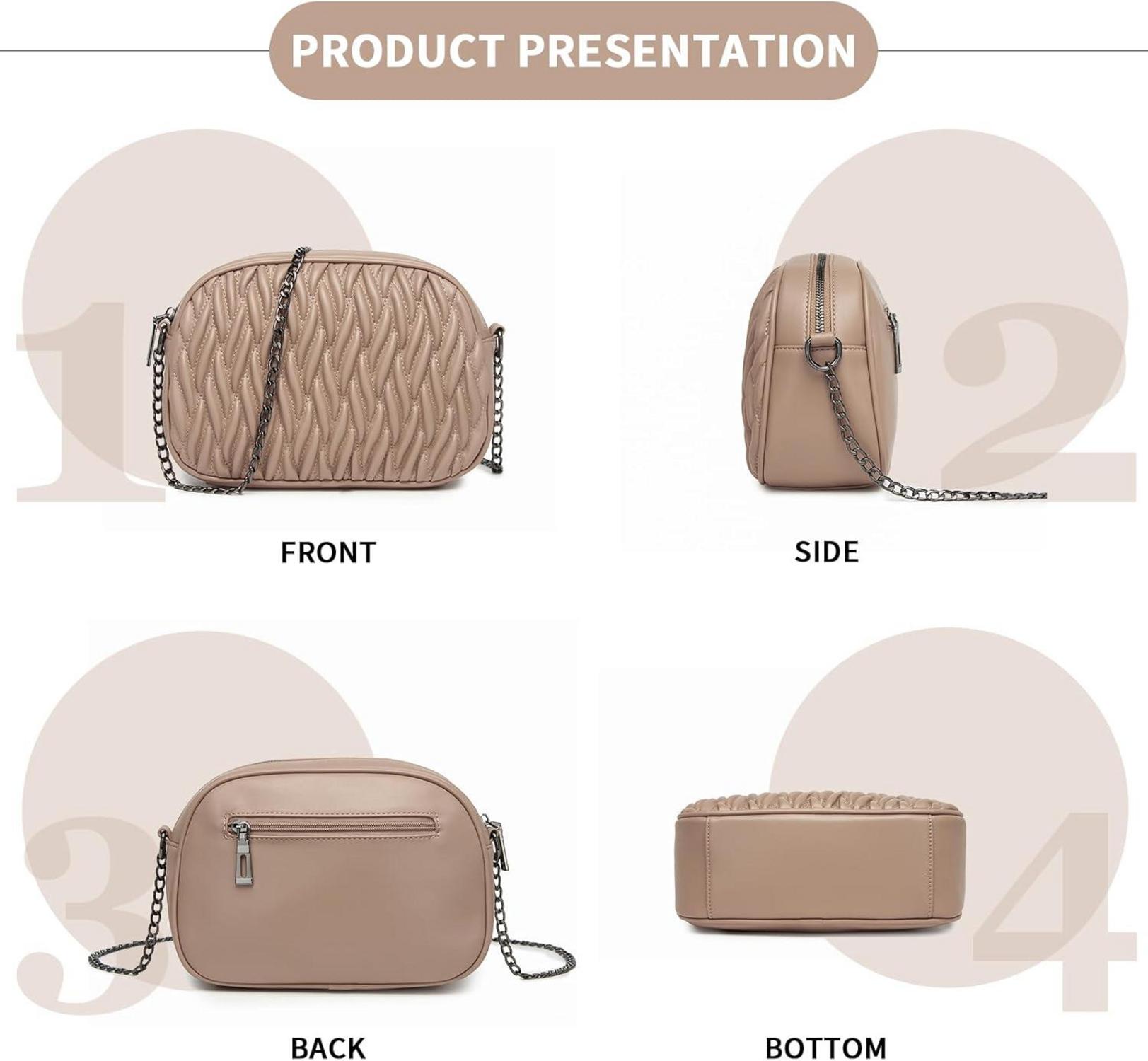 Miss Lulu Damen Umhängetasche Crossbody Bag Goldene Hardware