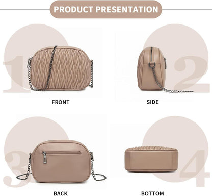 Miss Lulu Damen Umhängetasche Crossbody Bag Goldene Hardware