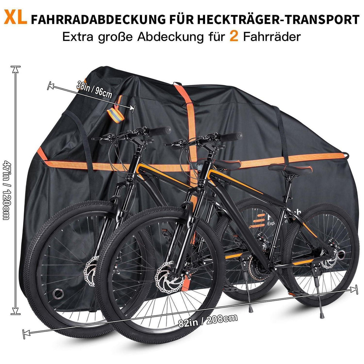 Fahrradabdeckung 2er Set, Reißfest & Winddicht mit Tasche