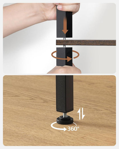 3-stufiger schmaler Beistelltisch mit Ladestation und