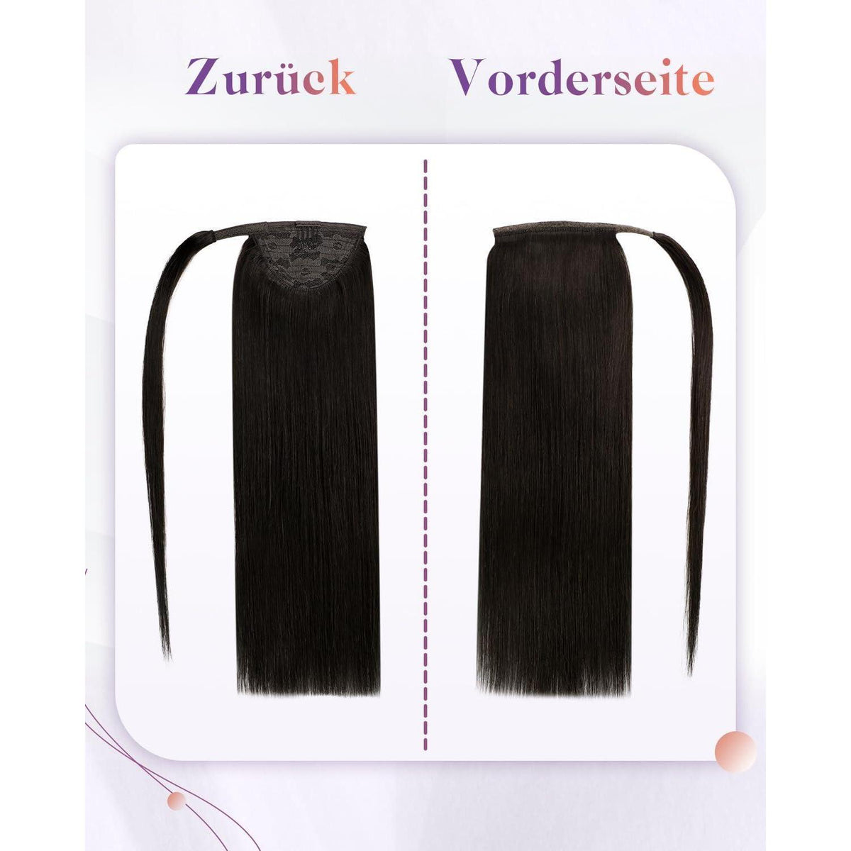 Echthaar Zopfbraut Braun – Haarverlängerung 50cm