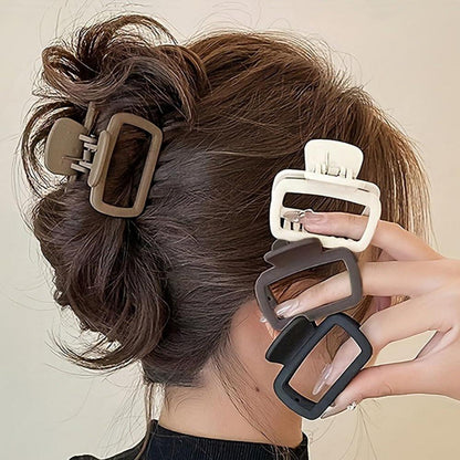 4er Set Quadratische Matte Haarklammern Haarspangen für Damen